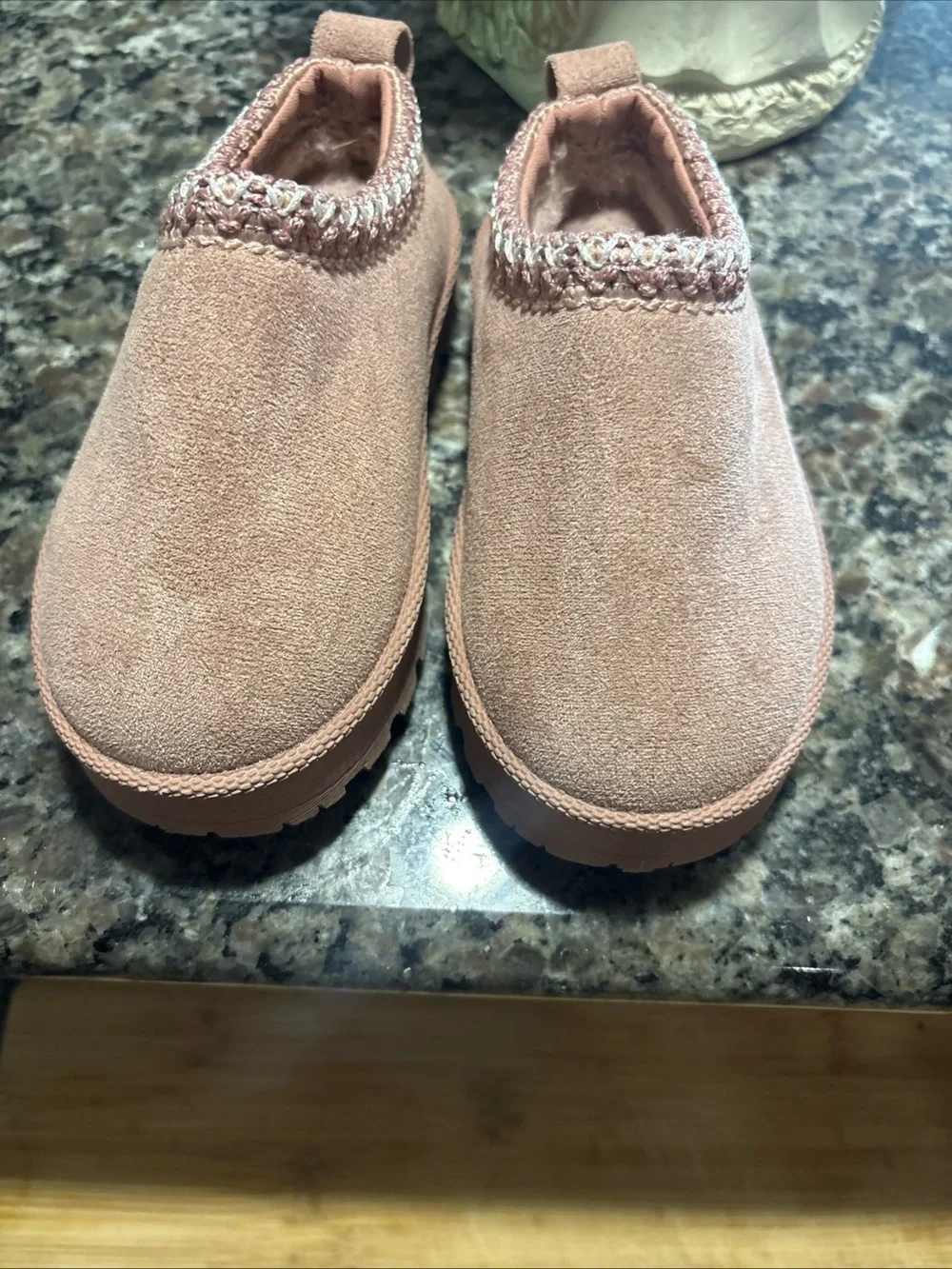 Girls' Pink Slip-On Cozy Shoes